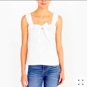 • J. Crew White Bow Tank Top New Without Tags